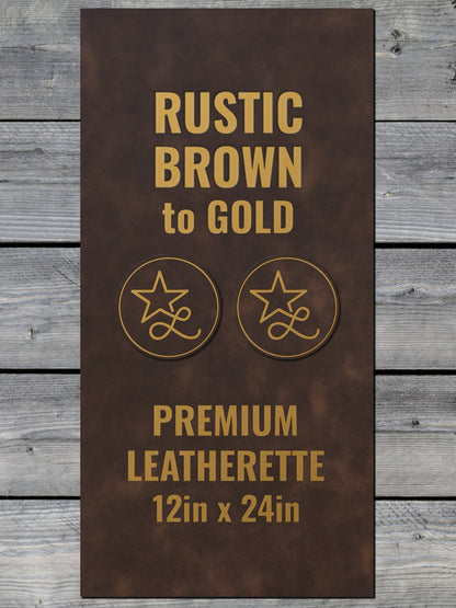 Rustic / Gold Durra-Bull Premium Leatherette™ Sheets (12x24)