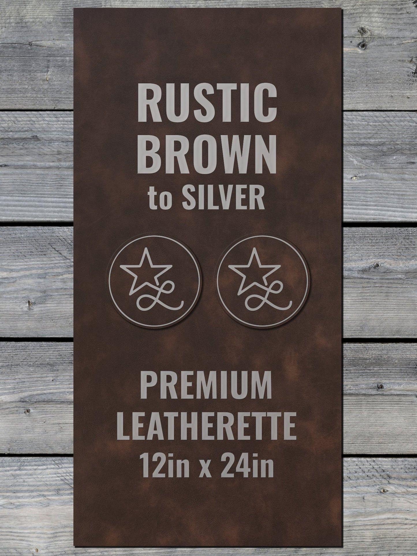 Rustic / Silver Durra-Bull Premium Leatherette™ Sheets (12x24)