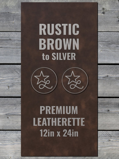 Rustic / Silver Durra-Bull Premium Leatherette™ Sheets (12x24)
