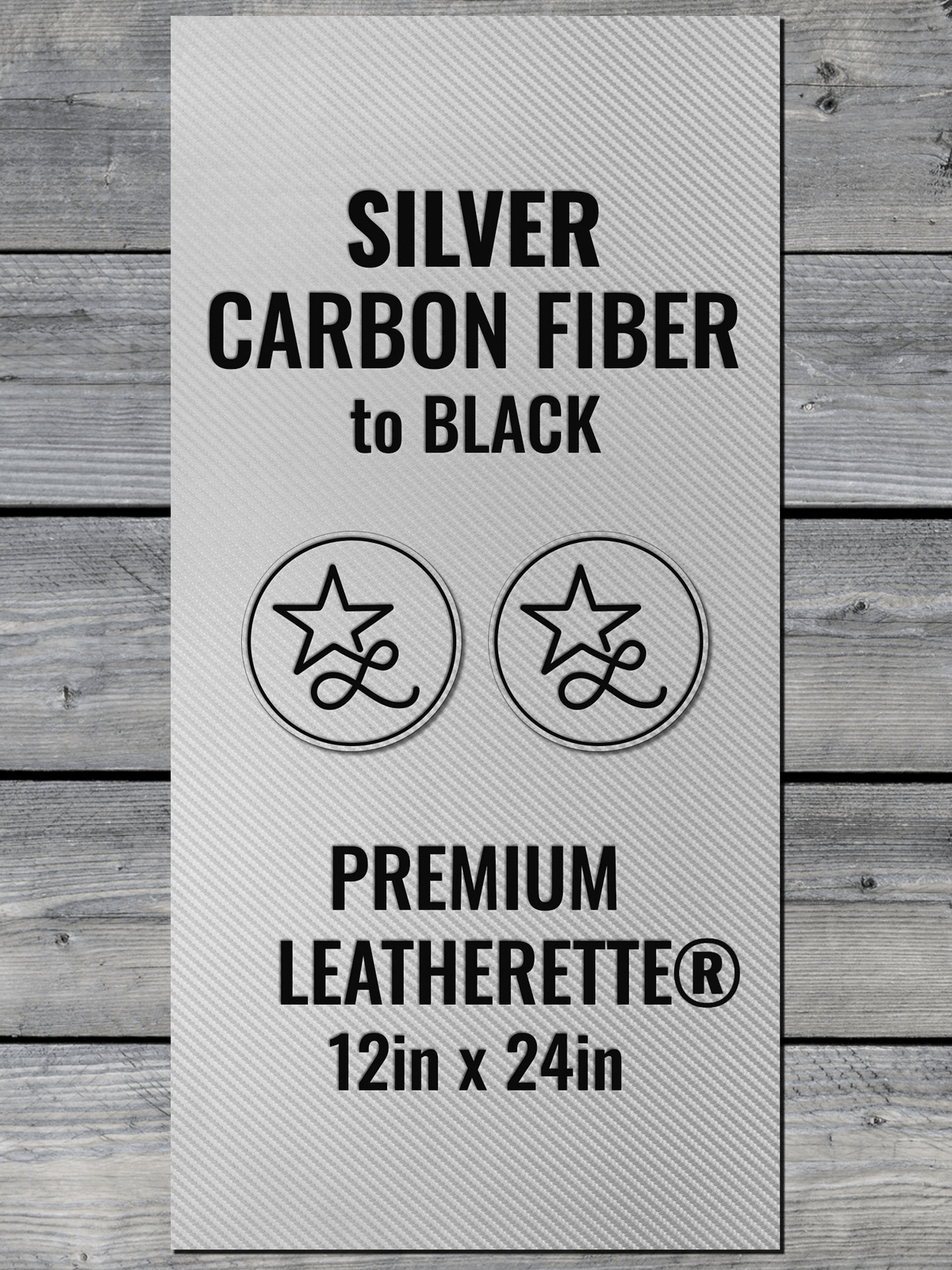 Silver Carbon Fiber / Black Durra-Bull Premium Leatherette® Sheets
