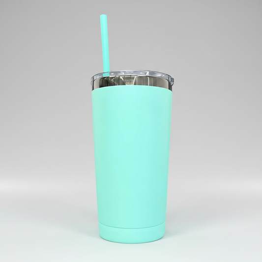 20oz Mirror Black Plated Tumbler - Turquoise