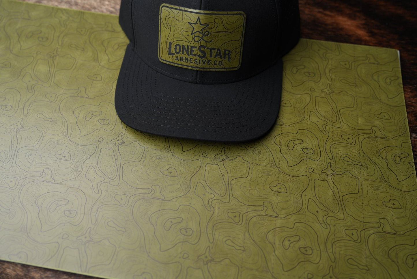 UV Printed Premium Leatherette® Sheets (12x24) - Olive Topo