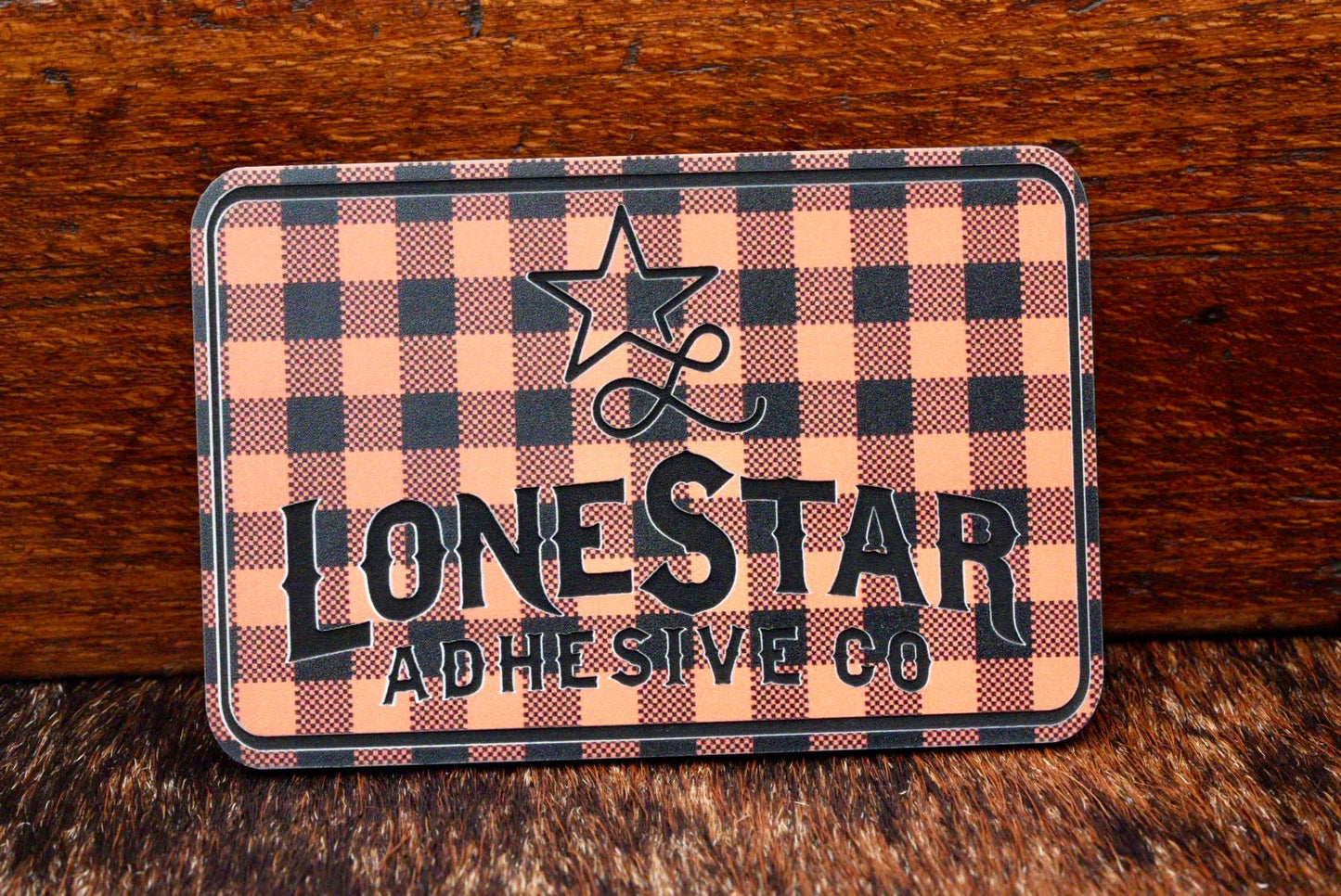 UV Printed Premium Leatherette® Sheets (12x24) - Orange Plaid