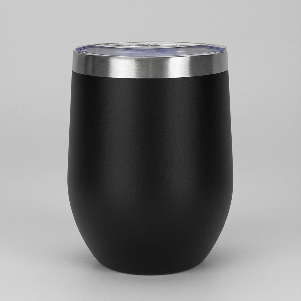 12oz Wine Tumbler - Black